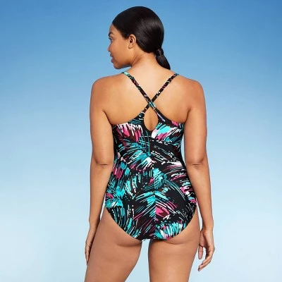 New šÆ Women's Racerback One Piece Swimsuit - All in Motion⢠Blue ā 11 New šÆ Women's Racerback One Piece Swimsuit - All in Motion⢠Blue ā - Image 9