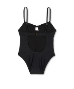 Cheap 🧨 Juniors' Shirred Underwire One Piece Swimsuit - Xhilaration™ Black 🔥 -Swimsuits Official Site unnamed file 8659