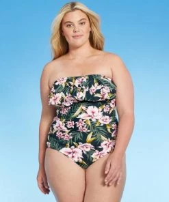 Best reviews of 🧨 Women's Bandeau Flounce High Coverage One Piece Swimsuit - Kona Sol™ Multi 👏 -Swimsuits Official Site unnamed file 8708