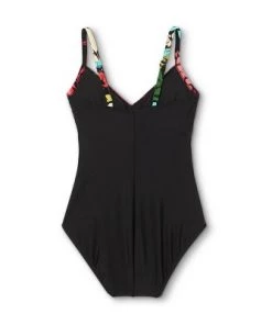 Wholesale 💯 Women's Tiered One Piece Swimsuit - Aqua Green® Black Multi 🔔 -Swimsuits Official Site unnamed file 8729