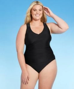 Deals 😍 Women's Plus Size Strappy Back One Piece Swimsuit - Kona Sol™ Black 🔥 18 Deals 😍 Women's Plus Size Strappy Back One Piece Swimsuit - Kona Sol™ Black 🔥 -Swimsuits Official Site unnamed file 8756