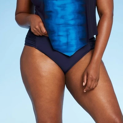 Best Pirce ⭐ Women's Shirred Side Swim Bikini Bottom - Aqua Green® ⌛ 5 Best Pirce ⭐ Women's Shirred Side Swim Bikini Bottom - Aqua Green® ⌛ - Image 3