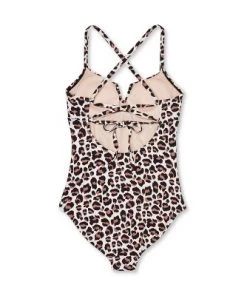 Promo 💯 Isabel Maternity By Ingrid & Isabel Maternity Leopard Print V-Wire with Tie Back One Piece Swimsuit - Isabel Maternity by Ingrid & Isabel™ L ❤️