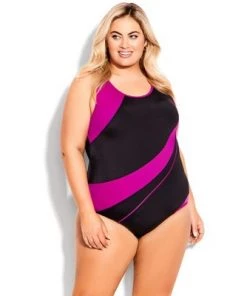 Best Sale 🔔 AVENUE | Spliced Racer Back 1 Piece - hot pink 👍 -Swimsuits Official Site unnamed file 8814