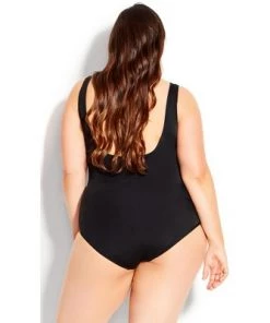 Brand new π AVENUE | Draped Bust 1 Piece - black π₯