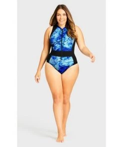 Hot Sale 🤩 AVENUE | Color Block 1 Piece - blue 🌟 -Swimsuits Official Site unnamed file 9001