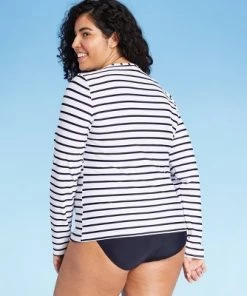 Best deal 👏 Women's Long Sleeve Crewneck Rash Guard - Kona Sol™ Blue 🛒 -Swimsuits Official Site unnamed file 9140