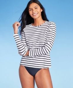 Best deal 👏 Women's Long Sleeve Crewneck Rash Guard - Kona Sol™ Blue 🛒 -Swimsuits Official Site unnamed file 9143