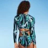 Cheapest 😀 Women's Long Sleeve Tie Back Rash Guard - All in Motion™ Marble Print ⌛ -Swimsuits Official Site unnamed file 9146