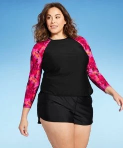 Buy 🌟 Women's Long Sleeve Rash Guard - All in Motion™ Black & Pink Floral 🌟 24 Buy 🌟 Women's Long Sleeve Rash Guard - All in Motion™ Black & Pink Floral 🌟 -Swimsuits Official Site unnamed file 9174