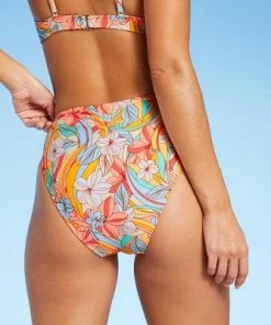Top 10 💯 Juniors' High Leg High Waist Bikini Bottom - Xhilaration™ Floral Print 🎁