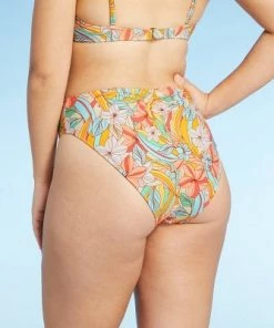 Top 10 💯 Juniors' High Leg High Waist Bikini Bottom - Xhilaration™ Floral Print 🎁 -Swimsuits Official Site unnamed file 953