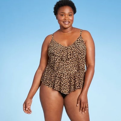 Deals ❤️ Women's Tiered Tankini Top - Aqua Green® Pink 👏 4 Deals ❤️ Women's Tiered Tankini Top - Aqua Green® Pink 👏 - Image 2