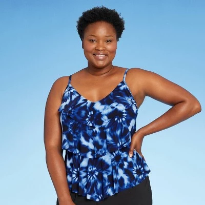 Buy 🌟 Women's Printed Tiered Tankini Top - Aqua Green® Animal Print ⌛ 4 Buy 🌟 Women's Printed Tiered Tankini Top - Aqua Green® Animal Print ⌛ - Image 2