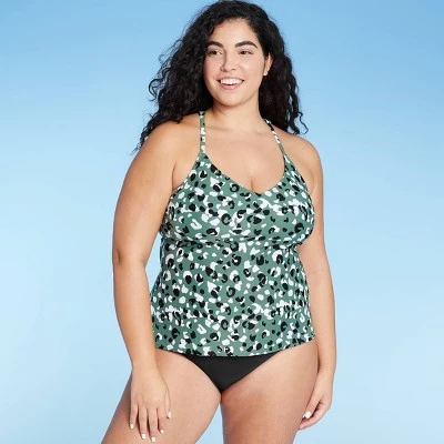 Budget ❤️ Women's T-Back Tankini Top - Kona Sol™ Moss Green 🔥 4 Budget ❤️ Women's T-Back Tankini Top - Kona Sol™ Moss Green 🔥 - Image 2