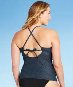 Top 10 🌟 Women's Keyhole High Neck Tankini Top - Kona Sol™ Black 👏 -Swimsuits Official Site unnamed file 9656