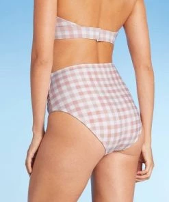 Buy 🛒 Women's High Leg High Waist Medium Coverage Bikini Bottom - Kona Sol™ Blush 🔔
