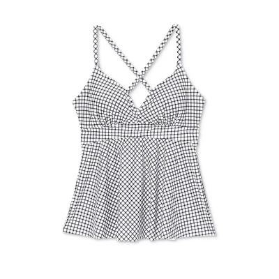 Brand new 🧨 Women's Plunge Criss Cross Peplum Tankini Top - Kona Sol™ Black 😍 6 Brand new 🧨 Women's Plunge Criss Cross Peplum Tankini Top - Kona Sol™ Black 😍 - Image 4