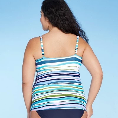 Buy 🎉 Women's Square Neck Tankini Top - Kona Sol™ Oxford Blue ✨ 5 Buy 🎉 Women's Square Neck Tankini Top - Kona Sol™ Oxford Blue ✨ - Image 3