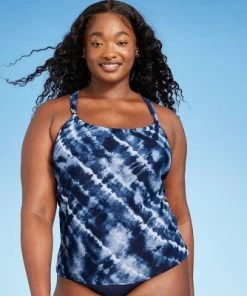 Buy 🎁 Women's Tunnel Neck Tankini Top - Kona Sol™ Oxford Blue 💯 -Swimsuits Official Site unnamed file 9699