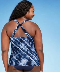 Buy 🎁 Women's Tunnel Neck Tankini Top - Kona Sol™ Oxford Blue 💯 -Swimsuits Official Site unnamed file 9700