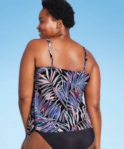 Cheapest ⌛ Women's Asymmetrical Mesh Tankini Top - Aqua Green® Multi 🎉 -Swimsuits Official Site unnamed file 9733