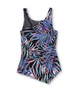 Cheapest ⌛ Women's Asymmetrical Mesh Tankini Top - Aqua Green® Multi 🎉 -Swimsuits Official Site unnamed file 9734