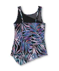 Cheapest ⌛ Women's Asymmetrical Mesh Tankini Top - Aqua Green® Multi 🎉 -Swimsuits Official Site unnamed file 9735