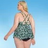 Coupon 😍 Women's Plus Size Plunge Criss Cross Sharkbite Tankini Top - Kona Sol™ Moss Green 🧨 -Swimsuits Official Site unnamed file 9755