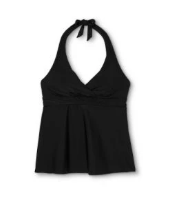 Flash Sale 🧨 Women's Halter Loop Back Tankini Top - Kona Sol™ Black ⌛ -Swimsuits Official Site unnamed file 9798
