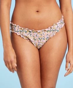 Best reviews of ⭐ Women's Ruffle Cheeky Bikini Bottom - Shade & Shore™ Yellow Floral 😀 -Swimsuits Official Site unnamed file 980
