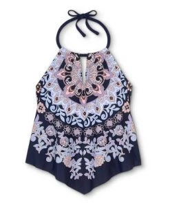 Brand new 🎉 Women's Split Neck High Neck Tankini Top - Kona Sol™ Animal Print 🔔 -Swimsuits Official Site unnamed file 9838