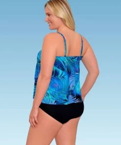 Promo ✨ Women's Slimming Control Scoop Neck Tankini Top - Dreamsuit by Miracle Brands Blue ✔️ -Swimsuits Official Site unnamed file 9927