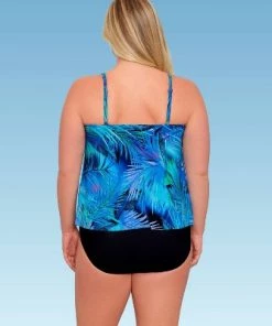 Promo ✨ Women's Slimming Control Scoop Neck Tankini Top - Dreamsuit by Miracle Brands Blue ✔️ -Swimsuits Official Site unnamed file 9928