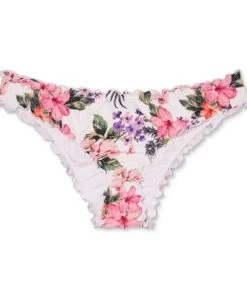 Top 10 🧨 Women's Ruffle Cheeky Bikini Bottom - Shade & Shore™ White Tropical Print 👍 -Swimsuits Official Site unnamed file 993