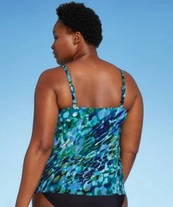 Promo 🔥 Women's Angled Tiered Tankini Top - Aqua Green® Blue 🛒 17 Promo 🔥 Women's Angled Tiered Tankini Top - Aqua Green® Blue 🛒 -Swimsuits Official Site unnamed file 9968